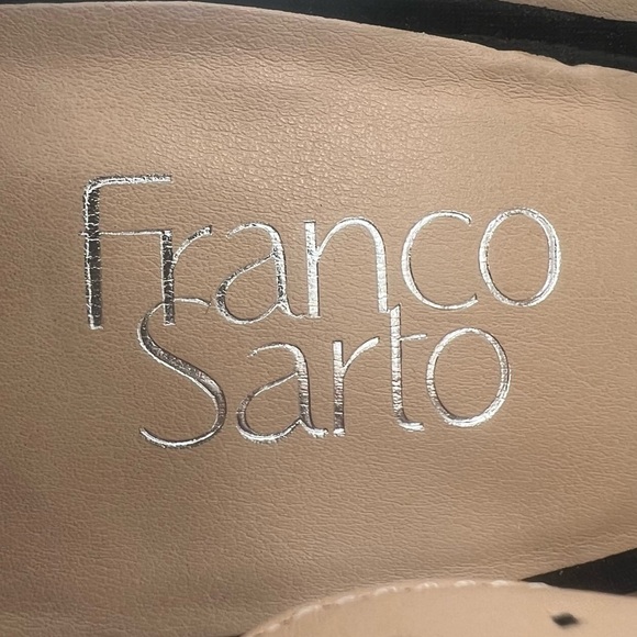 Franco Sarto Black Suede Rumi Block Heel Sandals Size 11 Women’s - Picture 2 of 10